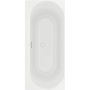 Villeroy & boch Loop duobad - 180x80cm - rechthoek/binnenbad ovaal - acryl Stone White mat UBA180LOF2V-RW