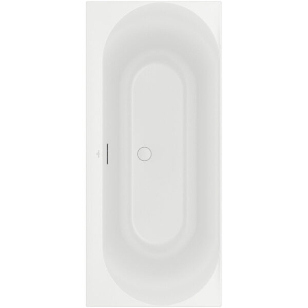 Villeroy & boch Loop duobad - 180x80cm - rechthoek/binnenbad ovaal - acryl Stone White mat UBA180LOF2V-RW