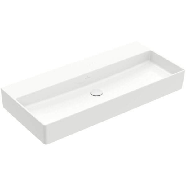 Villeroy & Boch Memento 2.0 wastafel onderzijde geslepen 100x47cm zonder overloop zonder kraangat wit 4A221F01