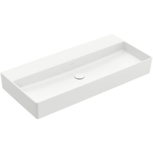 Villeroy & Boch Memento 2.0 wastafel voor handdoekhouders 100x47cm zonder overloop zonder kraangat ceramic+ stone white 4A22A3RW