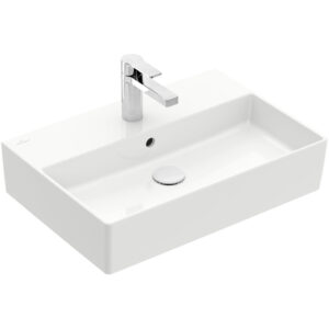 Villeroy & Boch Memento 2.0 wastafel voor handdoekhouders 60x42cm met overloop 1 kraangat wit 4A226001 4A226001