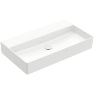 Villeroy & Boch Memento 2.0 wastafel voor handdoekhouders 80x47cm zonder overloop zonder kraangat ceramic+ wit 4A2283R1