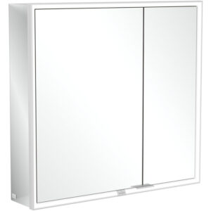 villeroy boch my view spiegelkast 80x75cm 2 deuren 2 contactdoos led sw641657