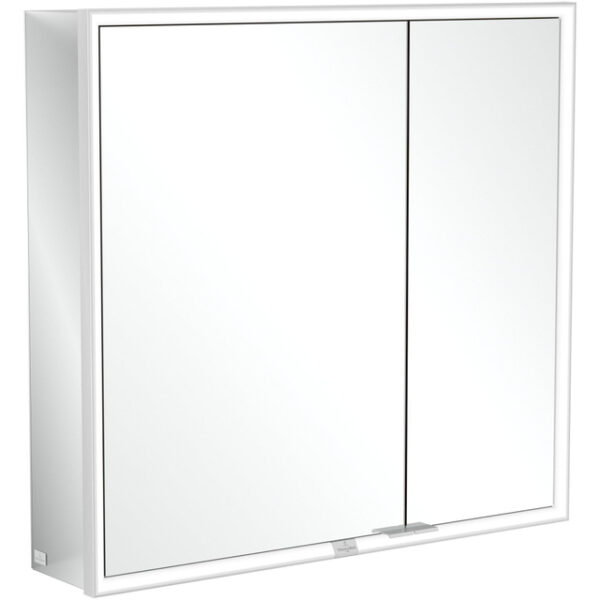 villeroy boch my view spiegelkast 80x75cm 2 deuren 2 contactdoos led sw641657