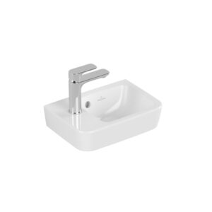 villeroy boch o.novo fontein 36x25cm 1 kraangat links met overloop ceramic wit sw448500