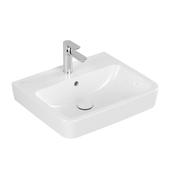 Villeroy & Boch O.novo wastafel 55x46cm met overloop 1 kraangat wit 4A415501