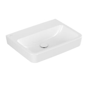 Villeroy & Boch O.novo wastafel zonder kraangat 60x46cm zonder overloop ceramic+ wit 4A4163R1