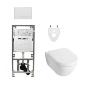 villeroy boch subway 2.0 directflush toiletset geberit reservoir bedieningsplaat rechthoekige knoppen softclose wit sw791649