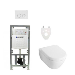 Villeroy & Boch Subway 2.0 DirectFlush Toiletset - geberit reservoir - softclose - bedieningsplaat sigma20 - wit 0701131/ga26028/sw53743/SW729014/SW729113