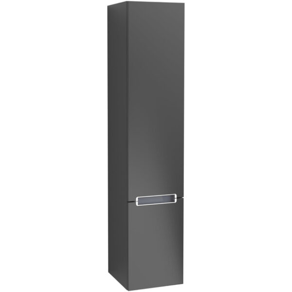 Villeroy & Boch Subway 2.0 kast hoog 350x1650x370mm linksdraaiend black matt A70900PD