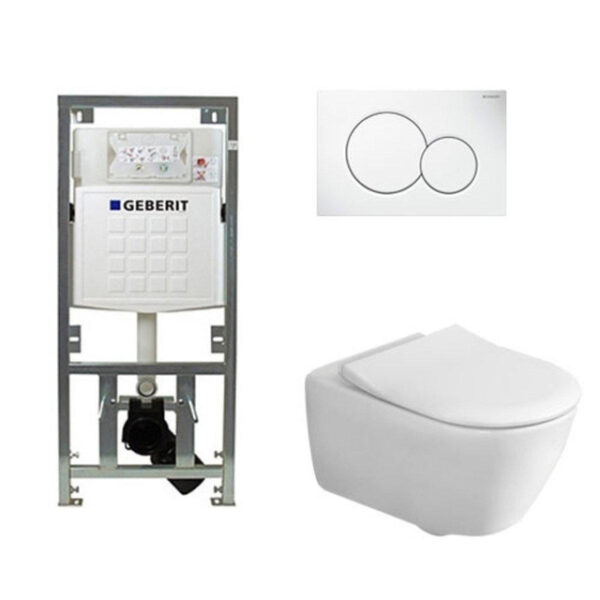 villeroy boch subway 2.0 toiletset geberit inbouwreservoir diepspoel wandcloset directflush bedieningsplaat met rechthoekige knoppen wit sw791653