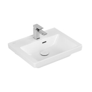 Villeroy & Boch Subway 3.0 fontein 50x40x14.5cm met 1 kraangat en overloopgat Stone Wit Ceramic+ 437050RW