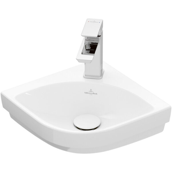 Villeroy & Boch Subway 3.0 hoekfontein 32cm 1 kraangat zonder overloop met ceramicplus wit 437146R1