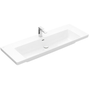 villeroy boch subway 3.0 meubelwastafel 130x47cm 1 kraangat met overloop wit sw641547