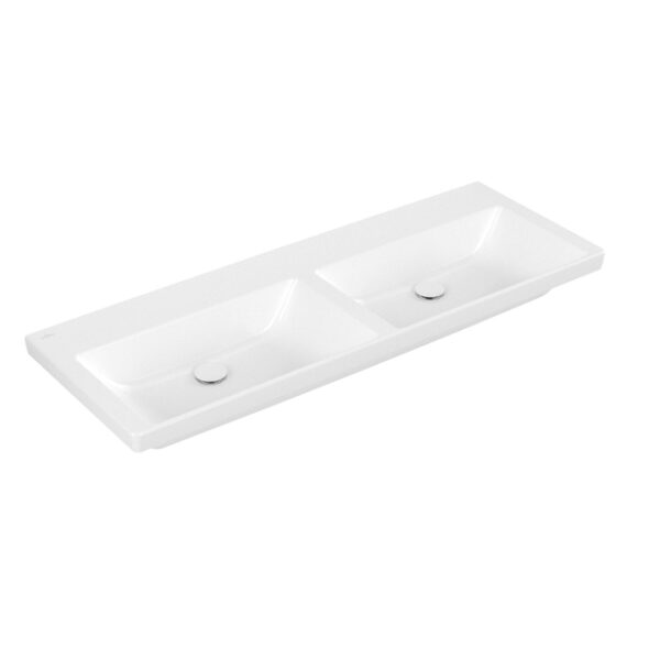 villeroy boch subway 3.0 meubelwastafel 130x47cm z kraangat z overloop wit sw641575