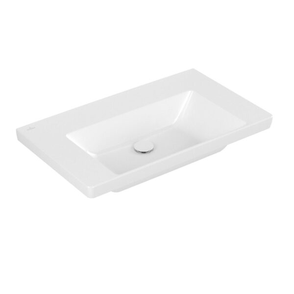 villeroy boch subway 3.0 meubelwastafel 80x47x16.5cm rechthoek zonder overloopgat wit alpin glans ceramic sw702153