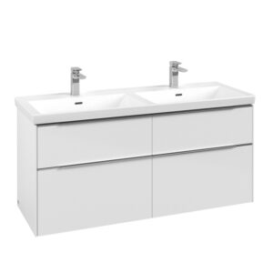 Villeroy & Boch Subway 3.0 wastafelonderkast 127.2x57.9cm 4 lades Brilliant white C56800VE