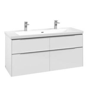 Villeroy & Boch Subway 3.0 wastafelonderkast 127.2x57.9cm 4 lades Brilliant white C60200VE