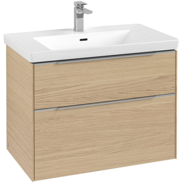 villeroy boch subway 3.0 wastafelonderkast 77.2x57.9cm 2 lades nordic oak sw641582