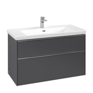 Villeroy & Boch Subway 3.0 wastafelonderkast 97.3x57.9cm 2 lades Graphite C57000VR