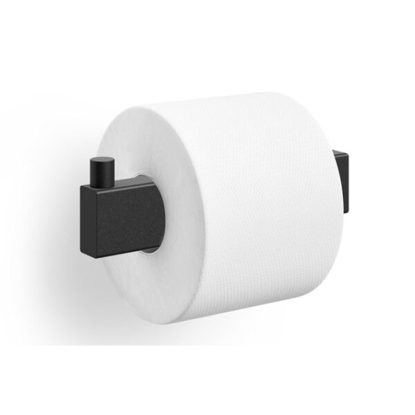 Zack Linea toiletrolhouder zwart RVS 40590