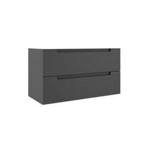 Adema Prime Balance Wastafelonderkast - 100x55x44.9cm - 2 lades - Geintegreerde greep - MDF - mat antraciet 88175