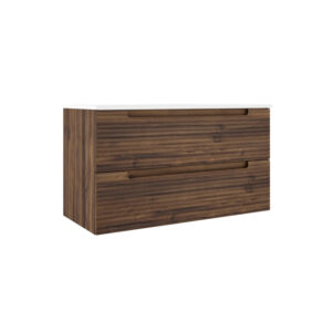 Adema Prime Balance Wastafelonderkast - 100x55x44.9cm - 2 lades - Geintegreerde greep - MDF - Noten 88178