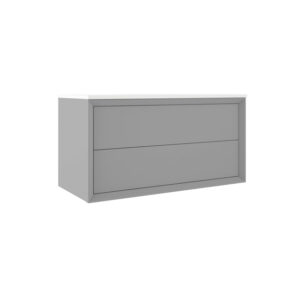 Adema Prime Core Wastafelonderkast - 100x55x45cm - 2 lades - Push to open - MDF - mat greige (grijs) 70880