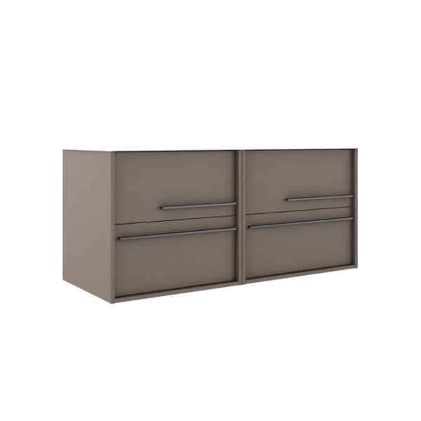 Adema Prime Essential Wastafelonderkast - 120x55x45.5cm - 4 lades - Standaard greep - MDF - taupe AQUA_60_Quarzo_2x