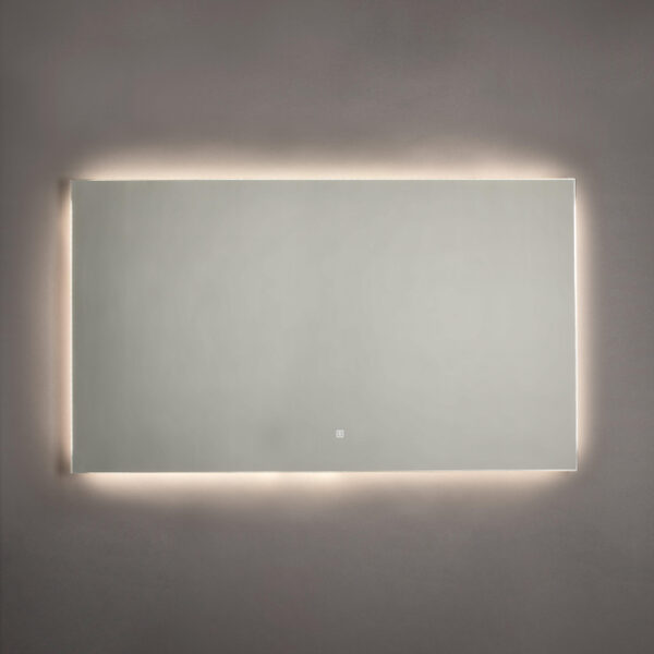 Adema Squared Badkamerspiegel - 120x70cm - indirecte LED verlichting - touch schakelaar - spiegelverwarming JG2112-12070