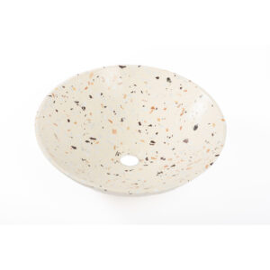 Adema Waskom - 42x42x12cm - rond - terrazzo - mat beige Terrazzo 420x120 round