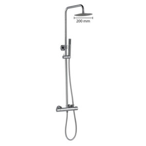 Best Design Paris Showerpipe met thermostaat en 20cm douchekop chroom 3801101