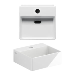 Clou Flush fontein 28x27cm inclusief plug met kraangat keramiek glanzend wit CL/03.03410.01