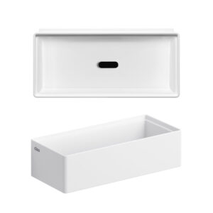 Clou New Flush fontein 38x18cm zonder kranenbank aluite Wit mat CL/03.13431