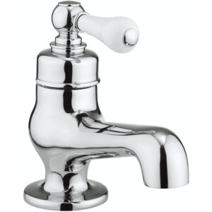 Crosswater Belgravia Lever Mini fonteinkraan warm/koud chroom met wit keramiek - zonder waste BL114DNC_LV