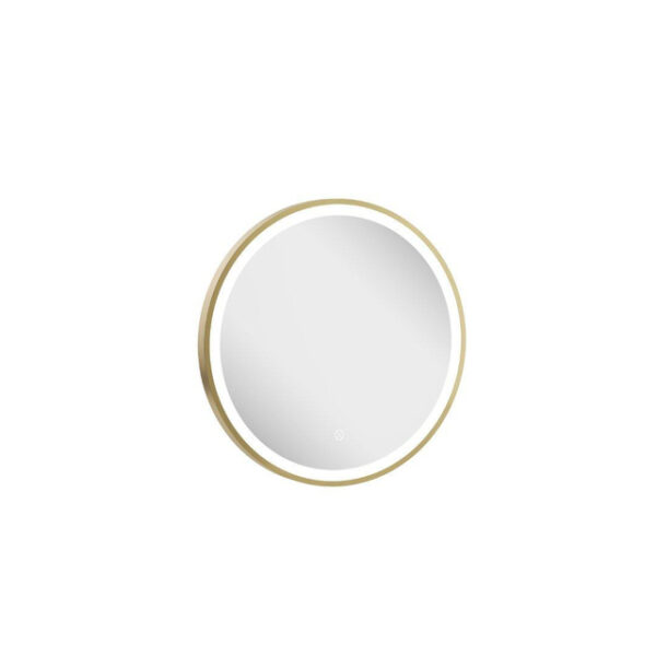 Crosswater Infinity Spiegel - met verlichting - rond - 50cm - geborsteld messing (goud) IF_MIRROR50F