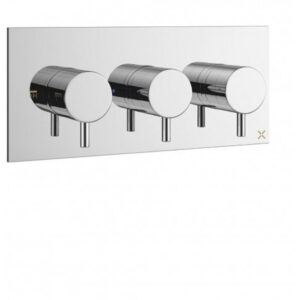 Crosswater MPRO inbouw thermostatisch douchekraan horizontaal 2 stopkranen chroom sw385418/sw385440