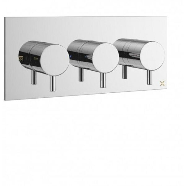 Crosswater MPRO inbouw thermostatisch douchekraan horizontaal 2 stopkranen chroom sw385418/sw385440