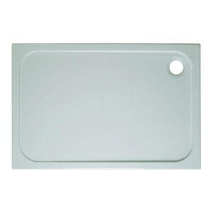 Crosswater Shower Tray douchebak 80x110x4.5cm rechthoek stone resin wit SR0R81100