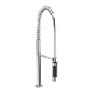 Dornbracht Divers professional spoeldouchegarnituur voor keukenkraan hoog 66.5cm voor 2 gats kraan ElioMeta.02+3 gats Tara (Classic) chroom 2778997000