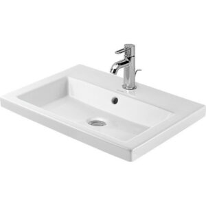 Duravit 2nd floor opbouwwastafel 60x43cm 1 kraangat wit 0347600000