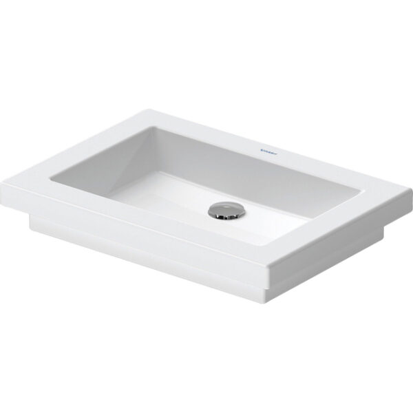 Duravit 2nd floor opbouwwastafel zonder overloop zonder kraanvlak 58x41.5cm m. WG wit 03175800001