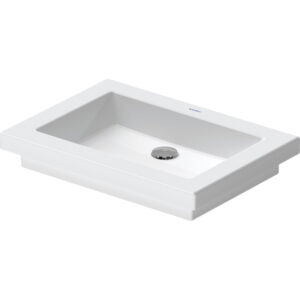 Duravit 2nd floor opbouwwastafel zonder overloop zonder kraanvlak 58x41.5cm wit 0317580000