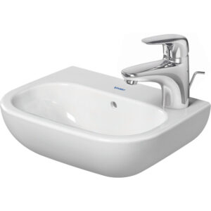 Duravit D-code fontein 36x27cm kraangat rechts met overloop wit 07053600082