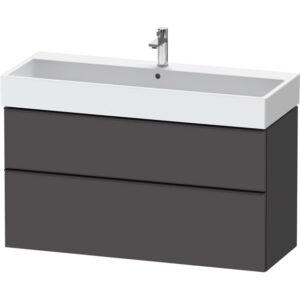 Duravit D-Neo wastafelonderkast 118.4x62.5x44.2cm 2 lades Grafiet Mat de437504949