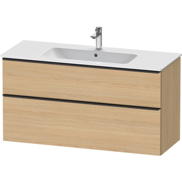 Duravit D-Neo wastafelonderkast 121x62.5x46.2cm 2 lades Natuur eiken Mat de436403030