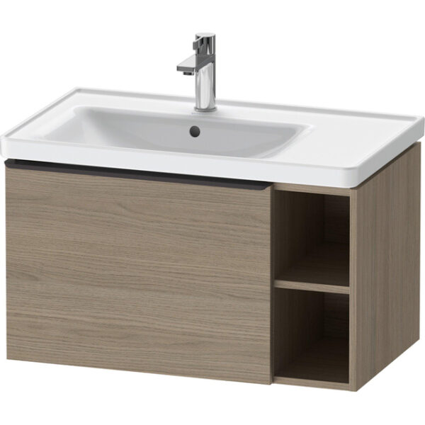 Duravit D-Neo wastafelonderkast 78.4x44x45.2cm 1 lade met softclose Eiken (terra) Mat de425803535