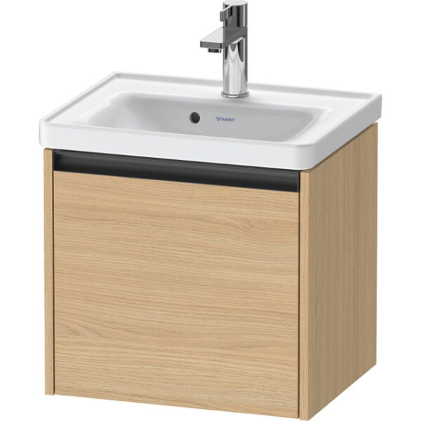 Duravit Ketho 2 wastafelonderbouwkast met 1 lade 48.4x37.5x44cm met greep antraciet natuur eiken mat K25080030300000