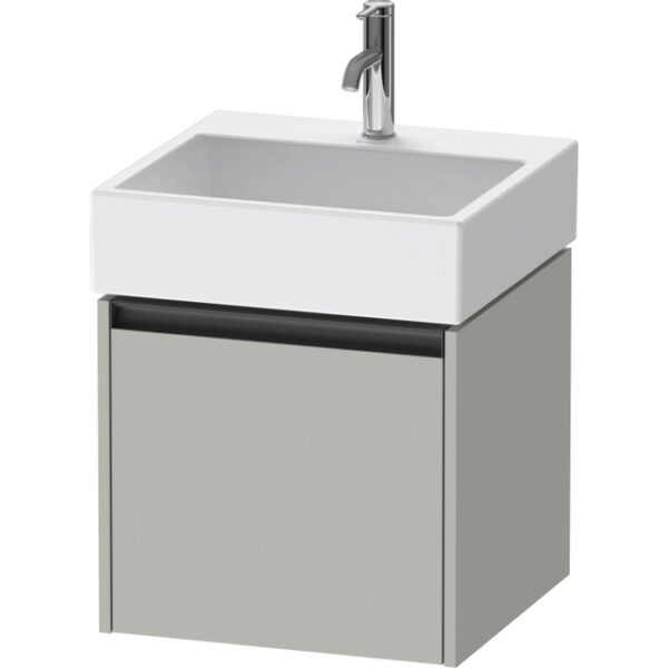 Duravit Ketho 2 wastafelonderbouwkast met 1 lade 48.4x46x44cm met greep antraciet betongrijs mat K25074007070000