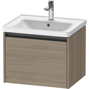 Duravit Ketho 2 wastafelonderbouwkast met 1 lade 58.4x45.5x44cm met greep antraciet eiken terra mat K25081035350000